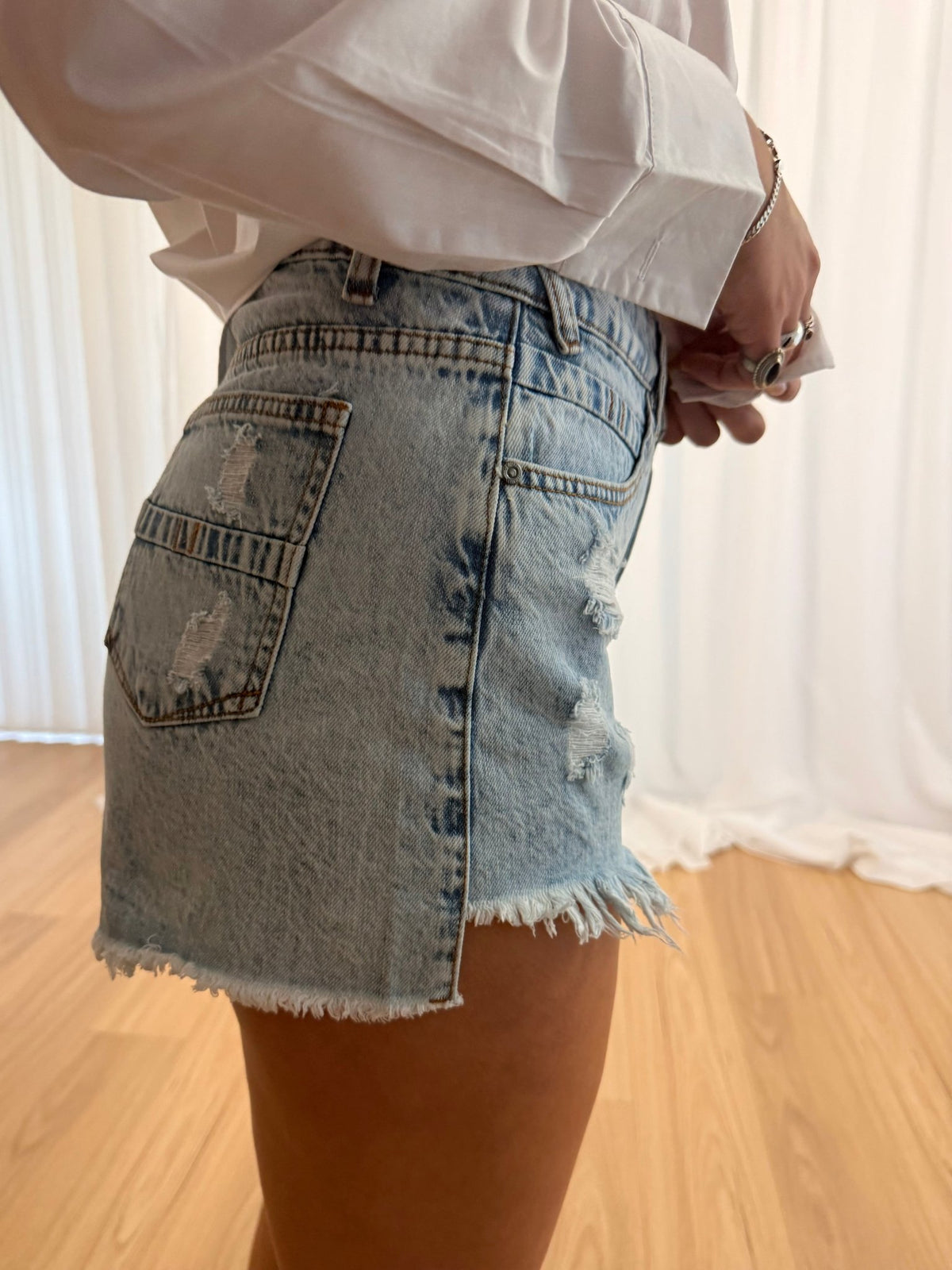 Sharni Denim High Rise Shorts | Style Struck