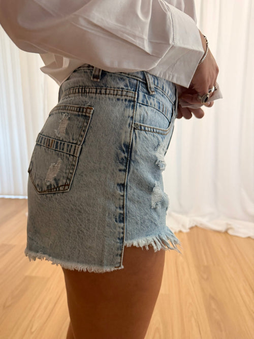 Sharni Denim High Rise Shorts | Style Struck