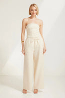 Ramie Wide Leg Pants - Cream | Style Struck