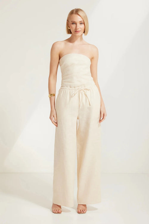 Ramie Wide Leg Pants - Cream | Style Struck