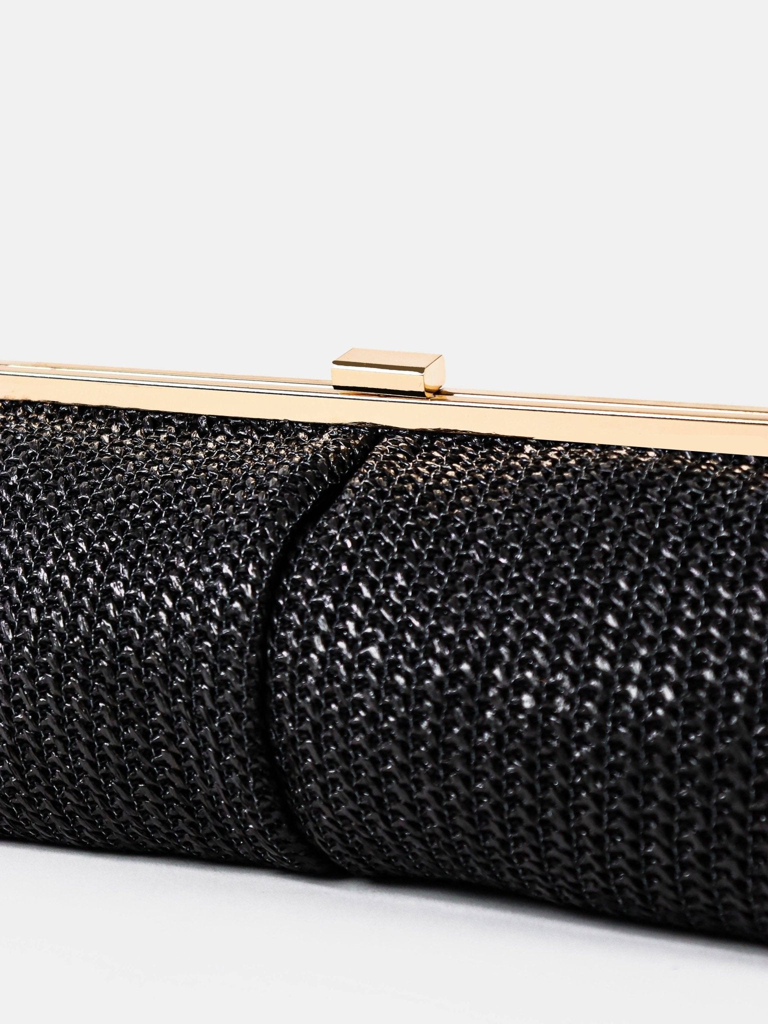 Bianca Straw Clutch Bag Black - Bag | Style Struck
