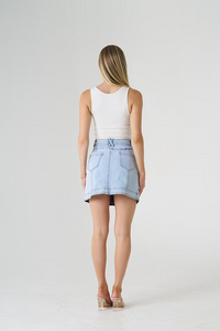 Taylor Denim Skirt - Light Blue