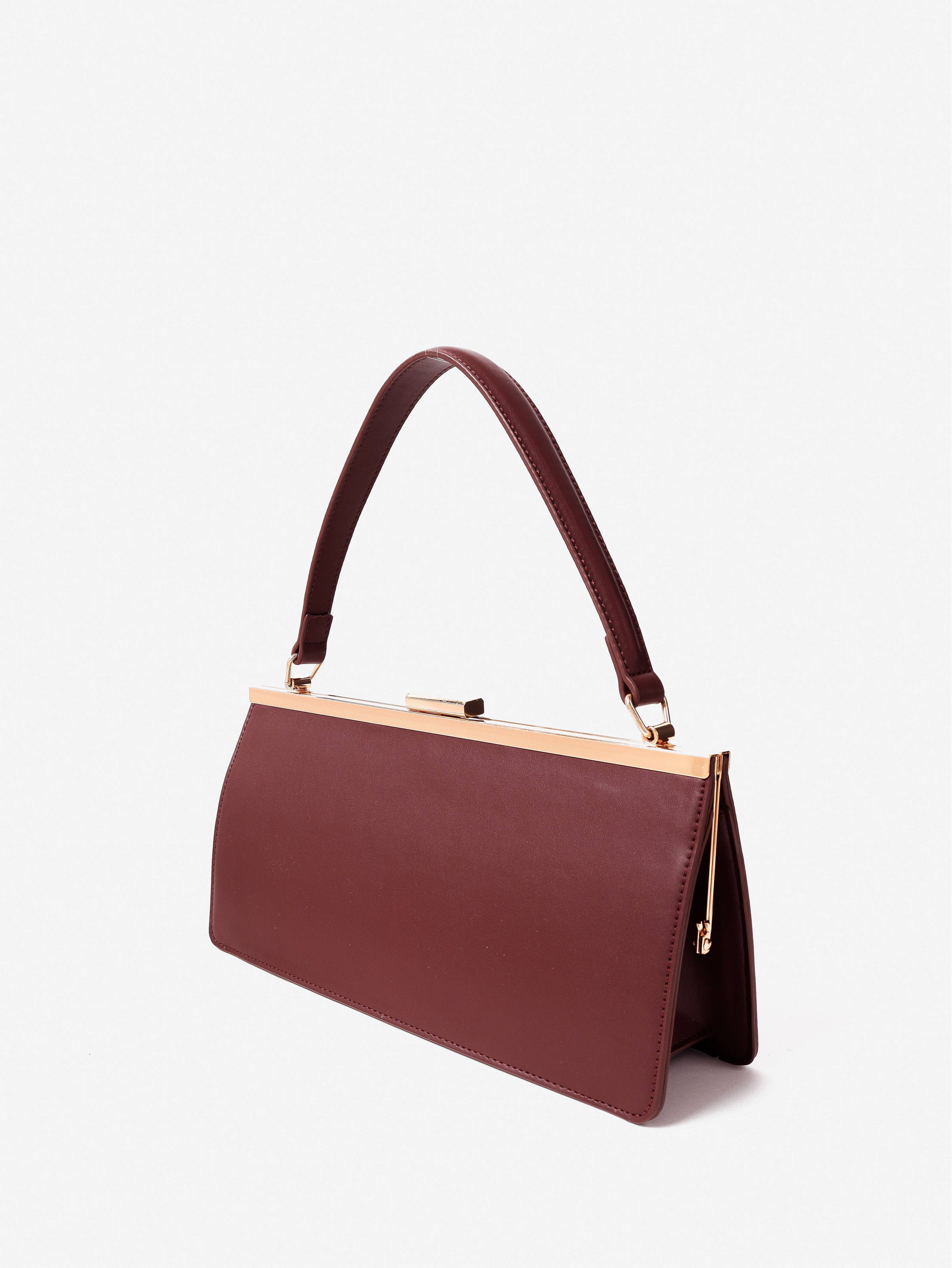 Solene Handbag - Burgandy