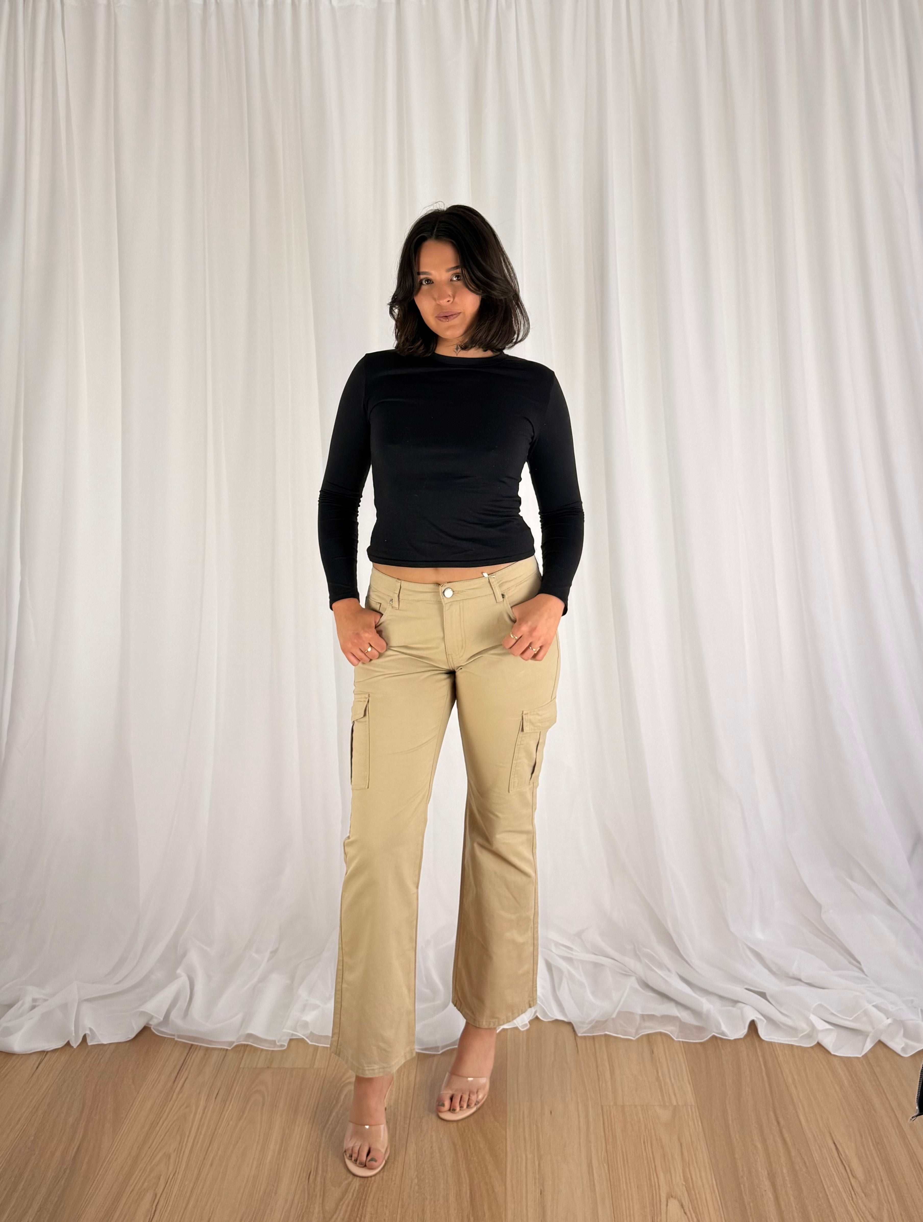 Mila Cargo Pants - Beige