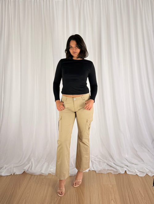 Mila Cargo Pants - Beige