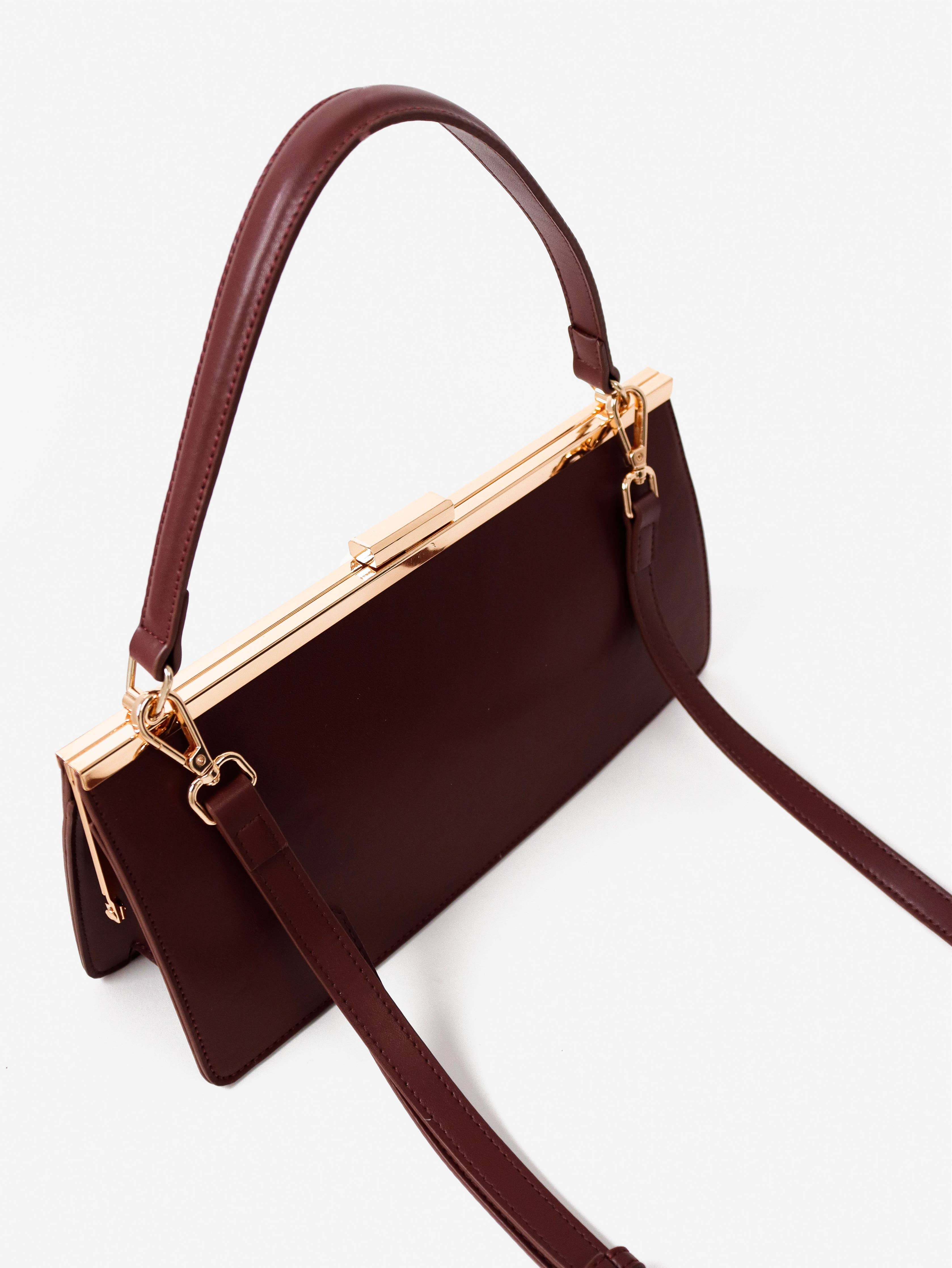 Solene Handbag - Burgandy