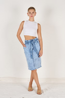 Lara Denim Skirt - Acid Wash
