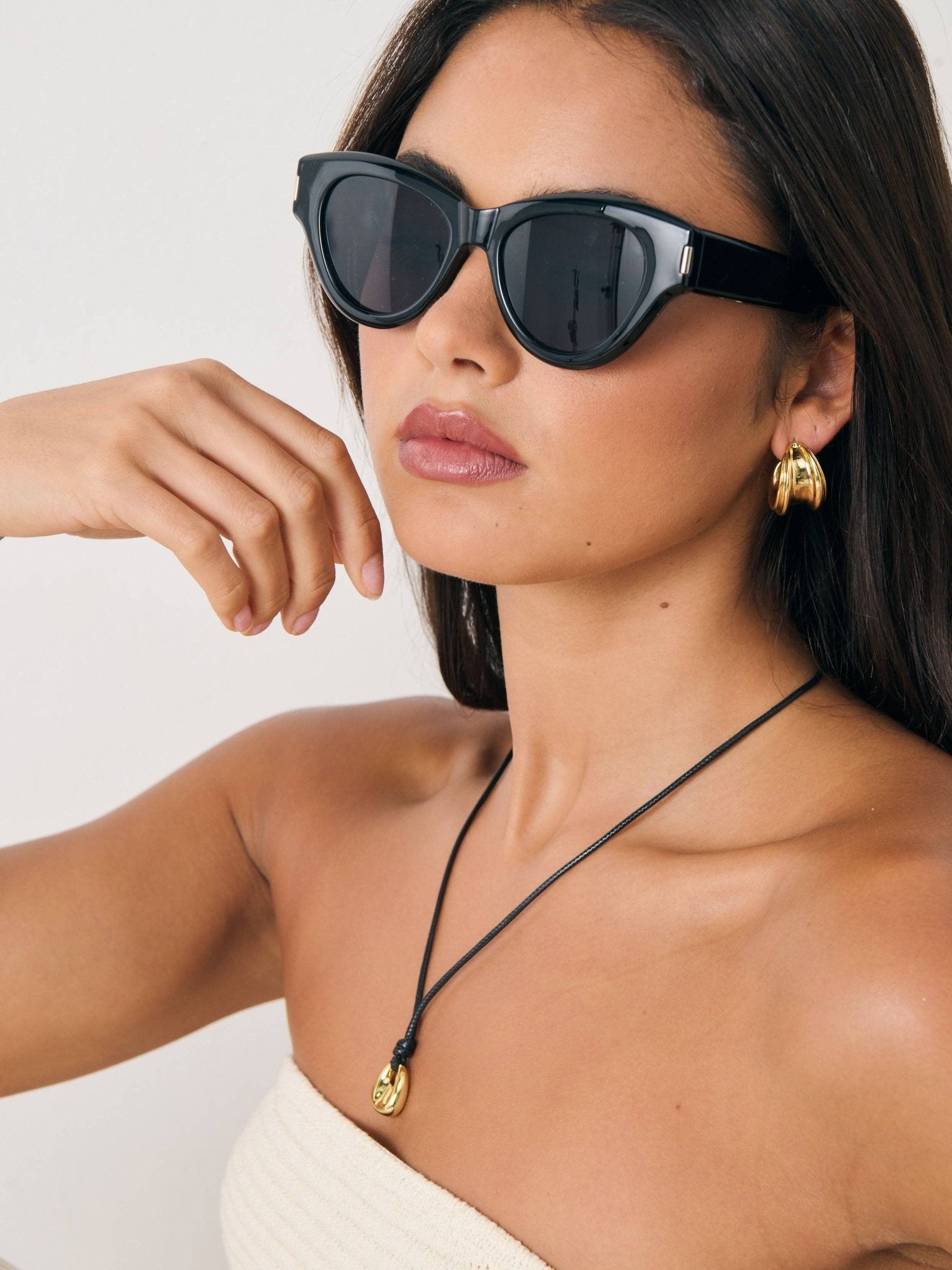 Mielli Cat Eye Sunglasses Black