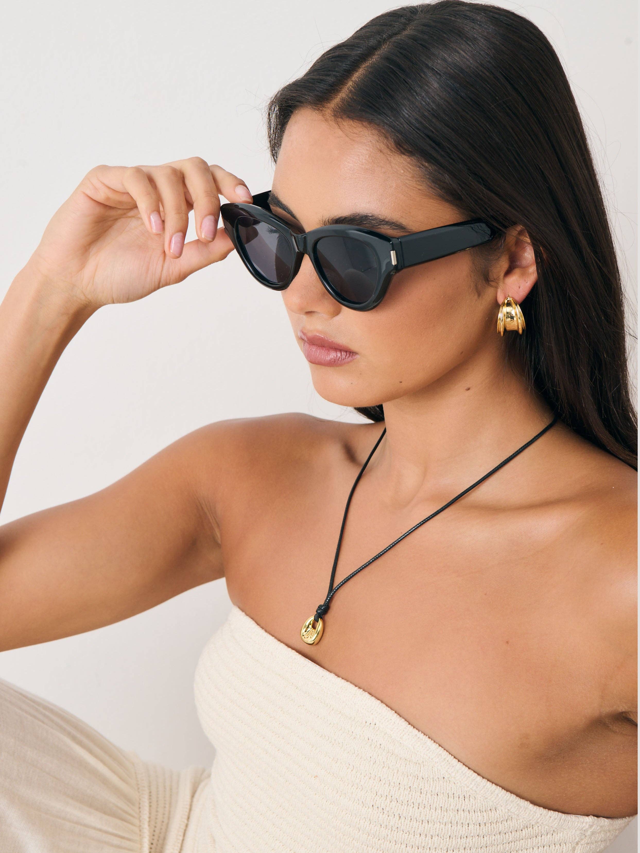 Mielli Cat Eye Sunglasses Black