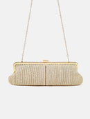 Bianca Straw Clutch Bag  Beige