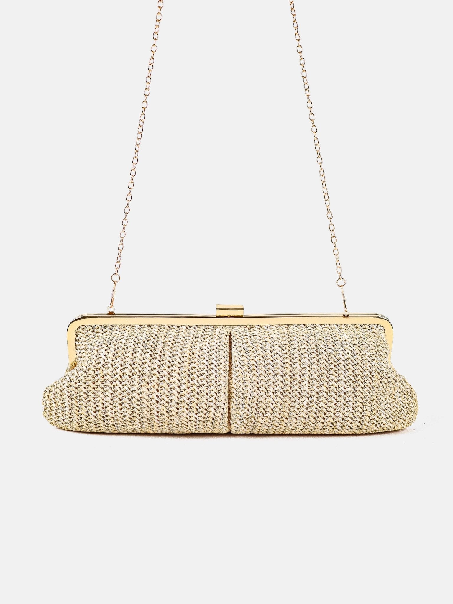 Bianca Straw Clutch Bag Beige - Bag | Style Struck