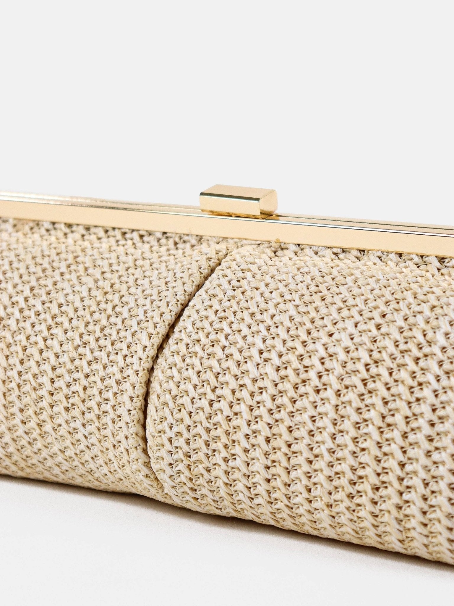 Bianca Straw Clutch Bag Beige - Bag | Style Struck