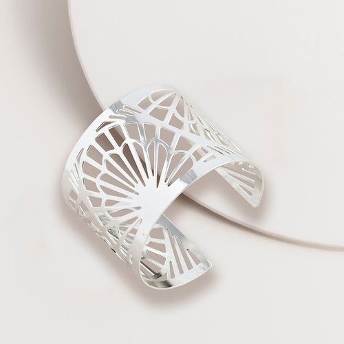 Deco Bangle - Silver