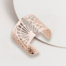 Deco Fan Cuff Bangle - Rose