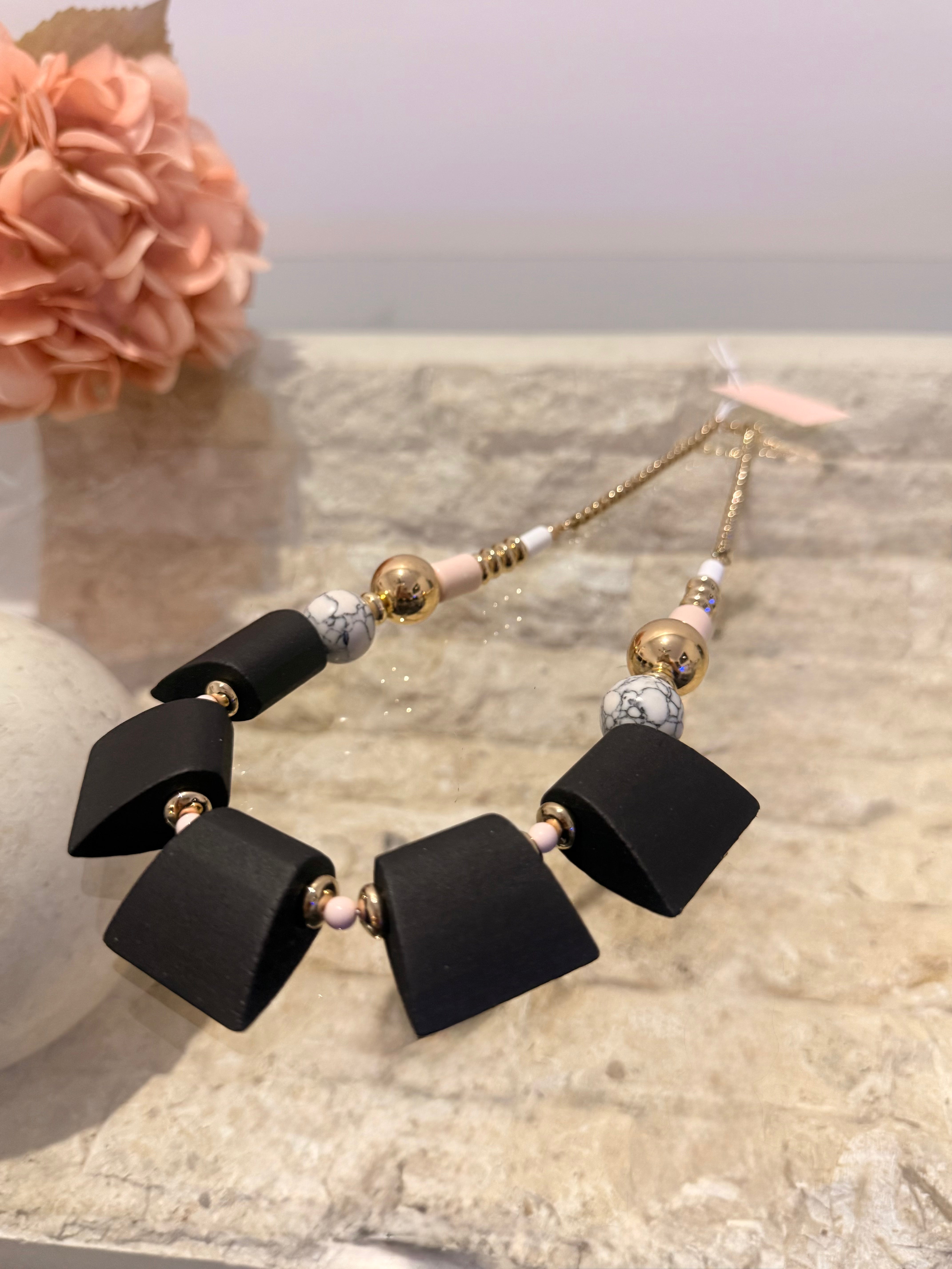 Wood & Bead Necklace