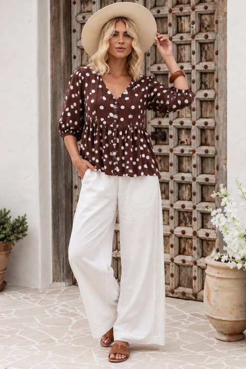 Amara Top - Polka Dot