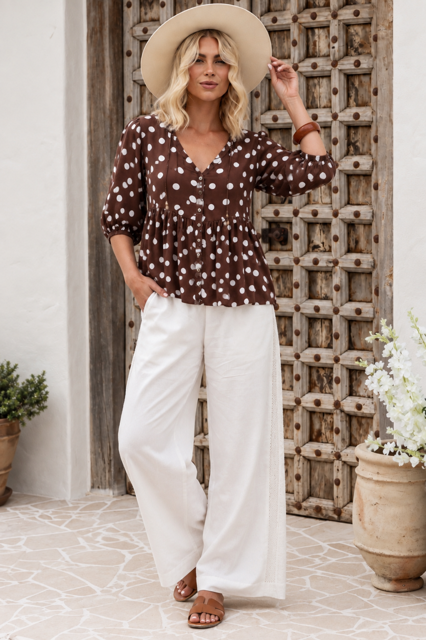 Amara Top - Polka Dot