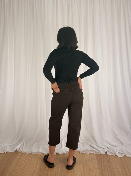 Cleo Barrel Jogger – Chocolate - Pants | Style Struck