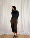 Cleo Barrel Jogger – Chocolate - Pants | Style Struck