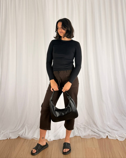 Cleo Barrel Jogger – Chocolate - Pants | Style Struck