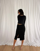 Sculpt Denim Skirt - Black - Skirts | Style Struck