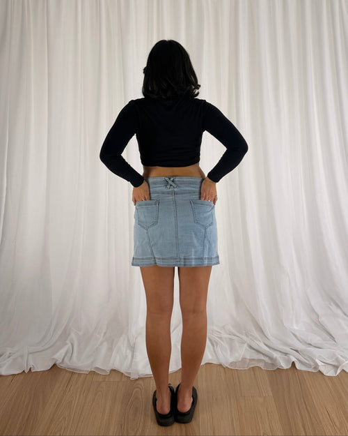 Taylor Denim Skirt - Light Blue - Skirts | Style Struck