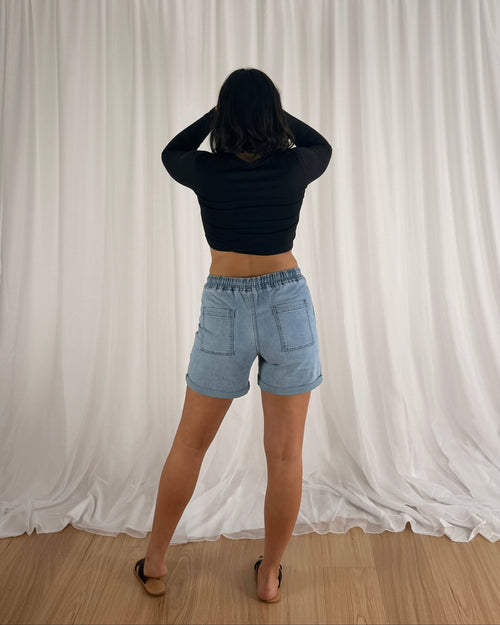 Coastal Denim Shorts - Shorts | Style Struck