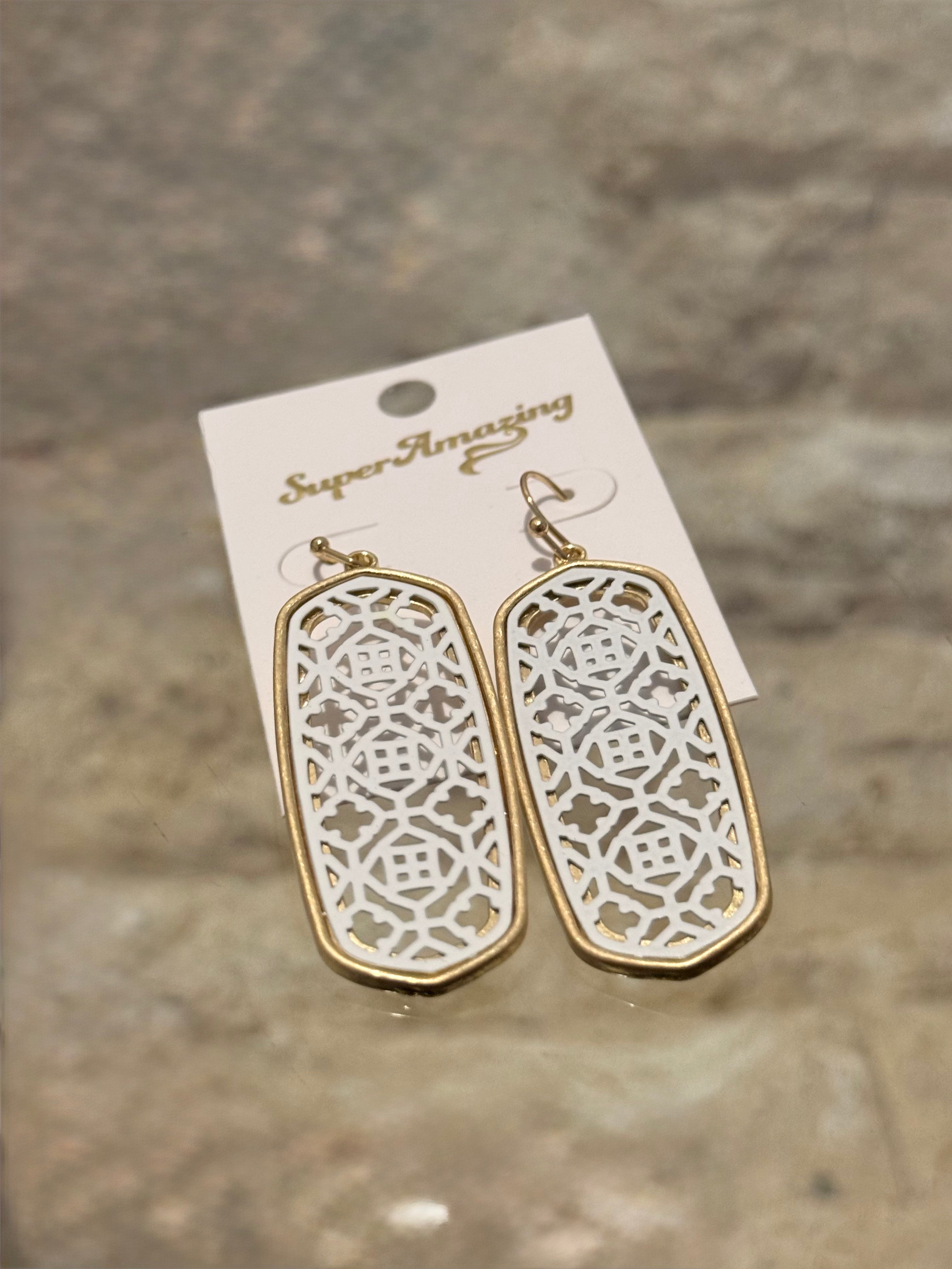 White Filigree Hooks