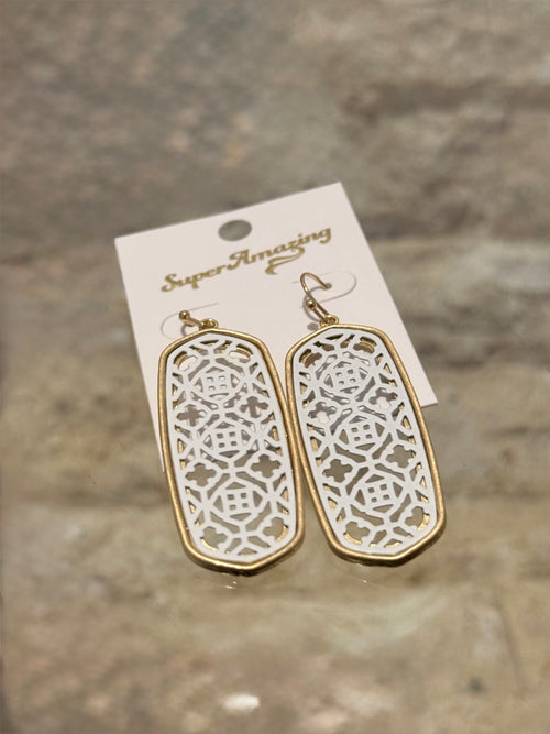White Filigree Hooks