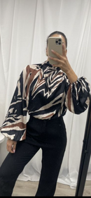 Zaria Top - Abstract Print