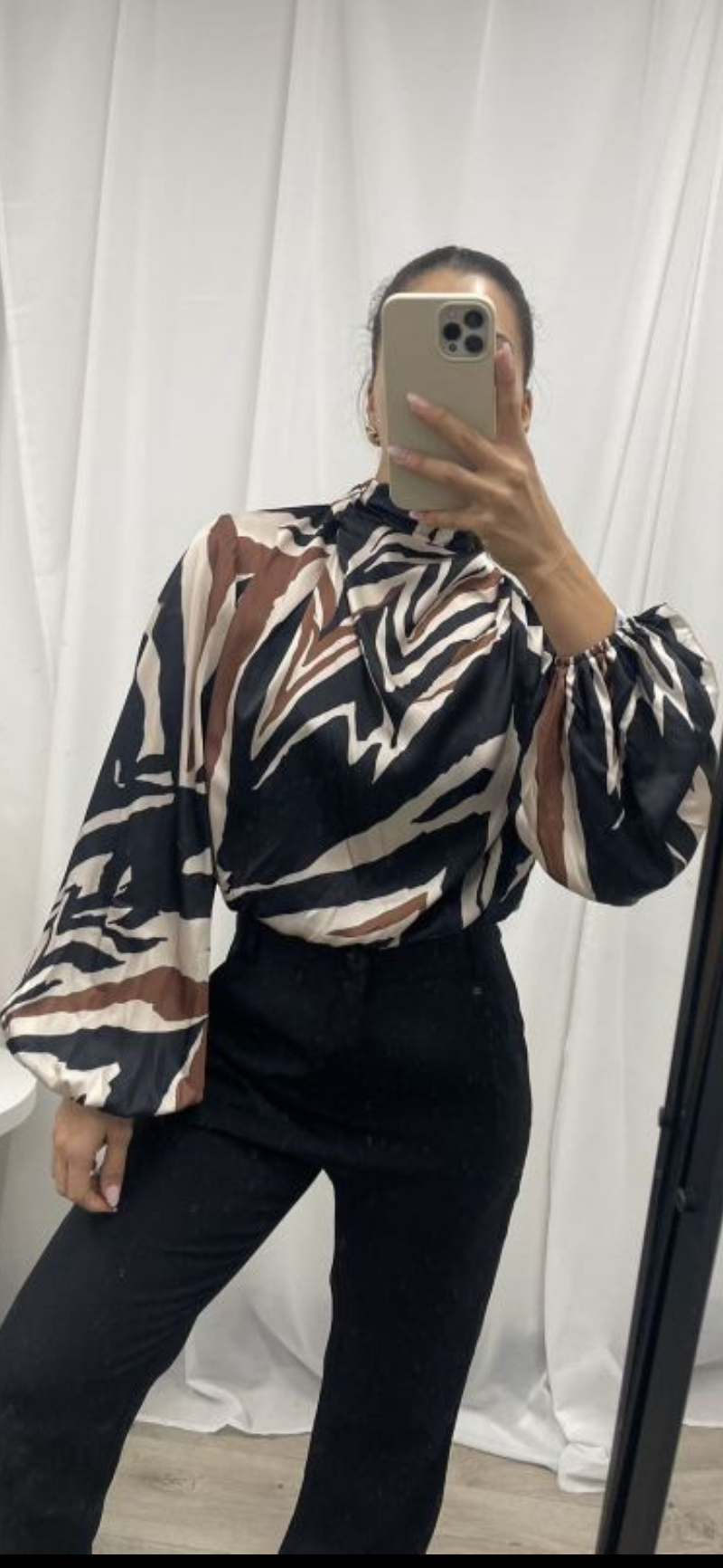 Zaria Top - Abstract Print
