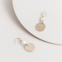 Pearl & Coin Earrings