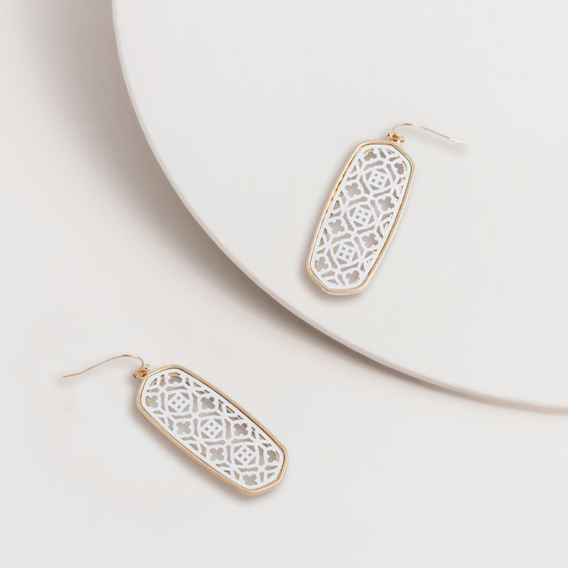 White Filigree Hooks