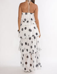 Isla Tiered Polka Dot Maxi Dress