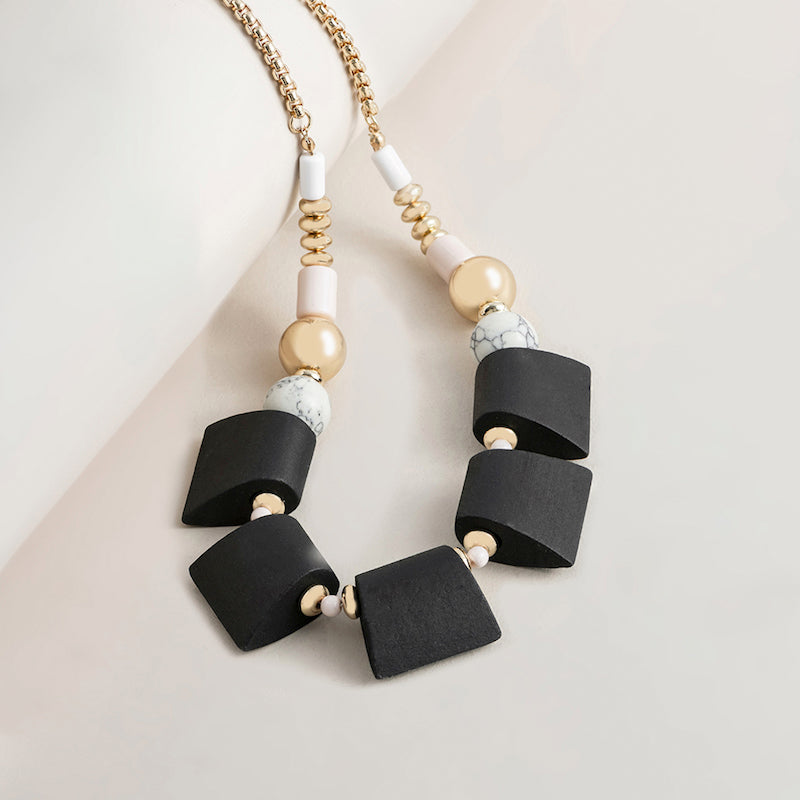 Wood & Bead Necklace