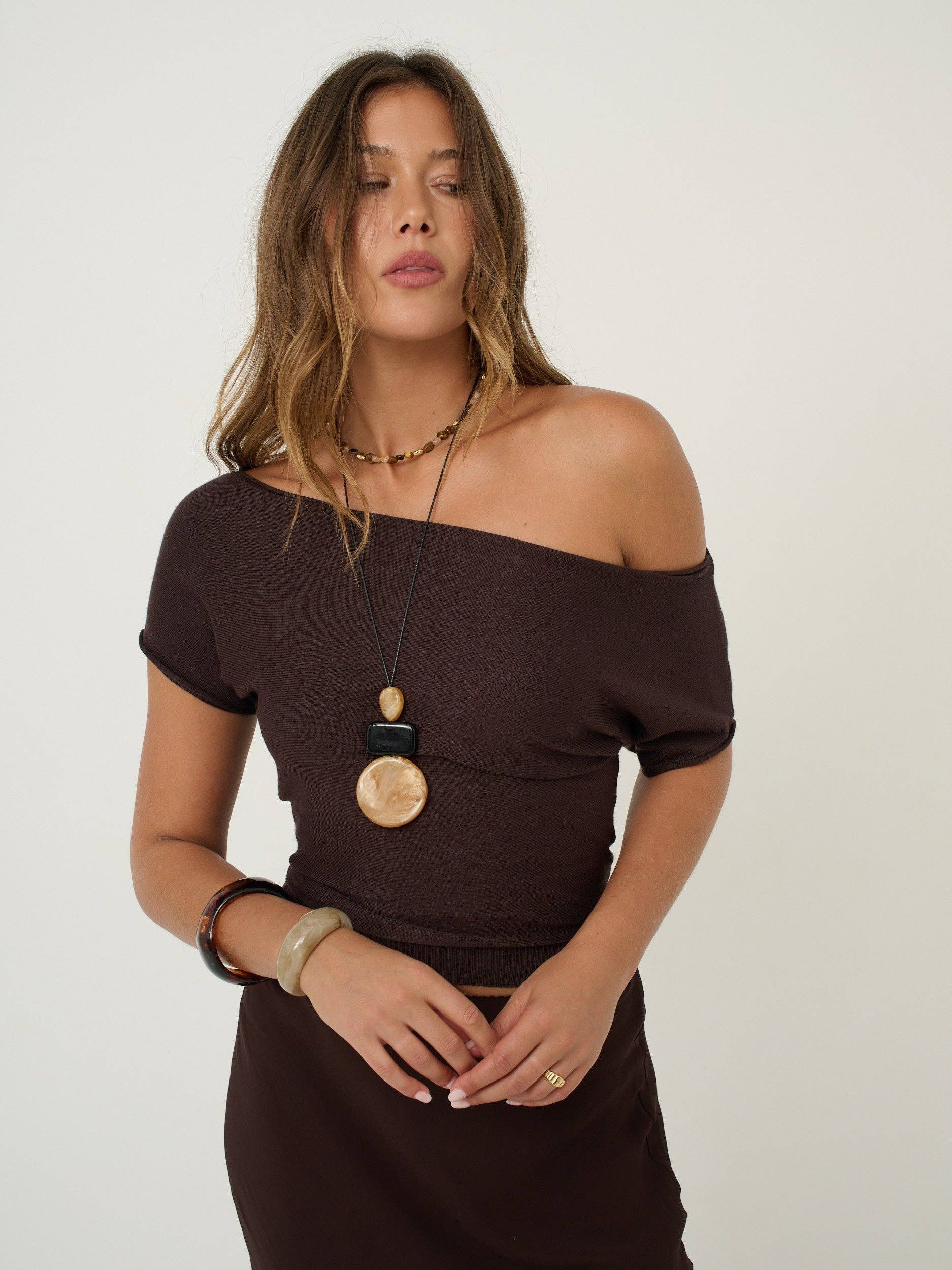 Amber Resin Pendant Necklace