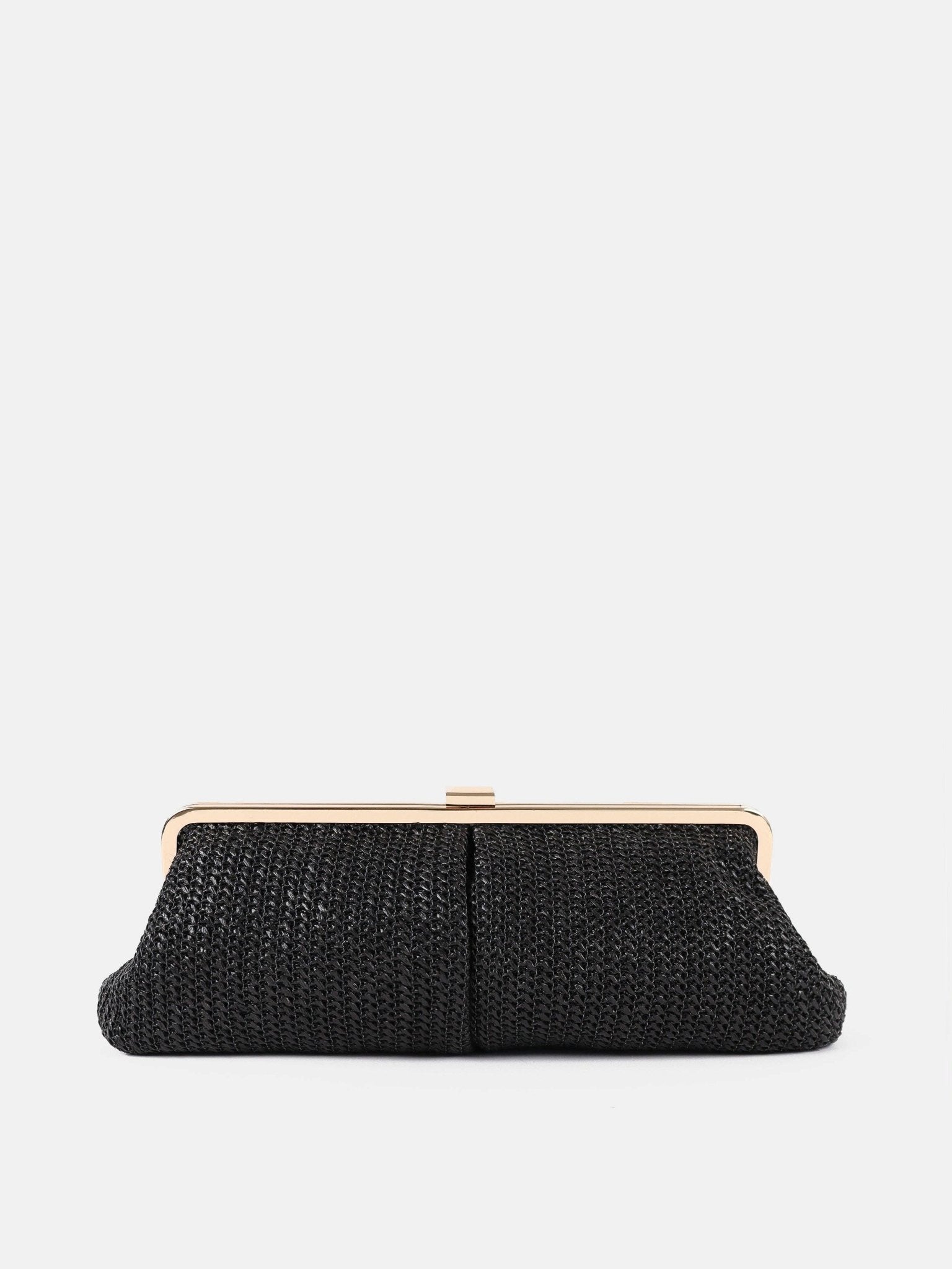 Bianca Straw Clutch Bag Black - Bag | Style Struck