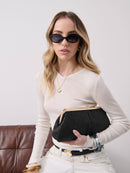 Bianca Straw Clutch Bag   Black