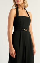 Courtney Halter Jumpsuit - Black