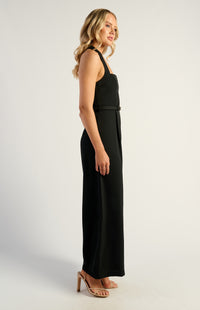Courtney Halter Jumpsuit - Black