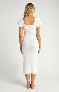 Butterfly Knit Dress - White
