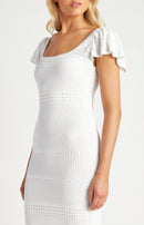 Butterfly Knit Dress - White