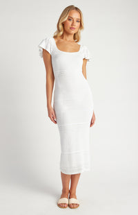 Butterfly Knit Dress - White
