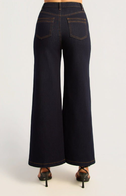 Dani Wide Leg Jeans - Dark Navy - Jeans | Style Struck