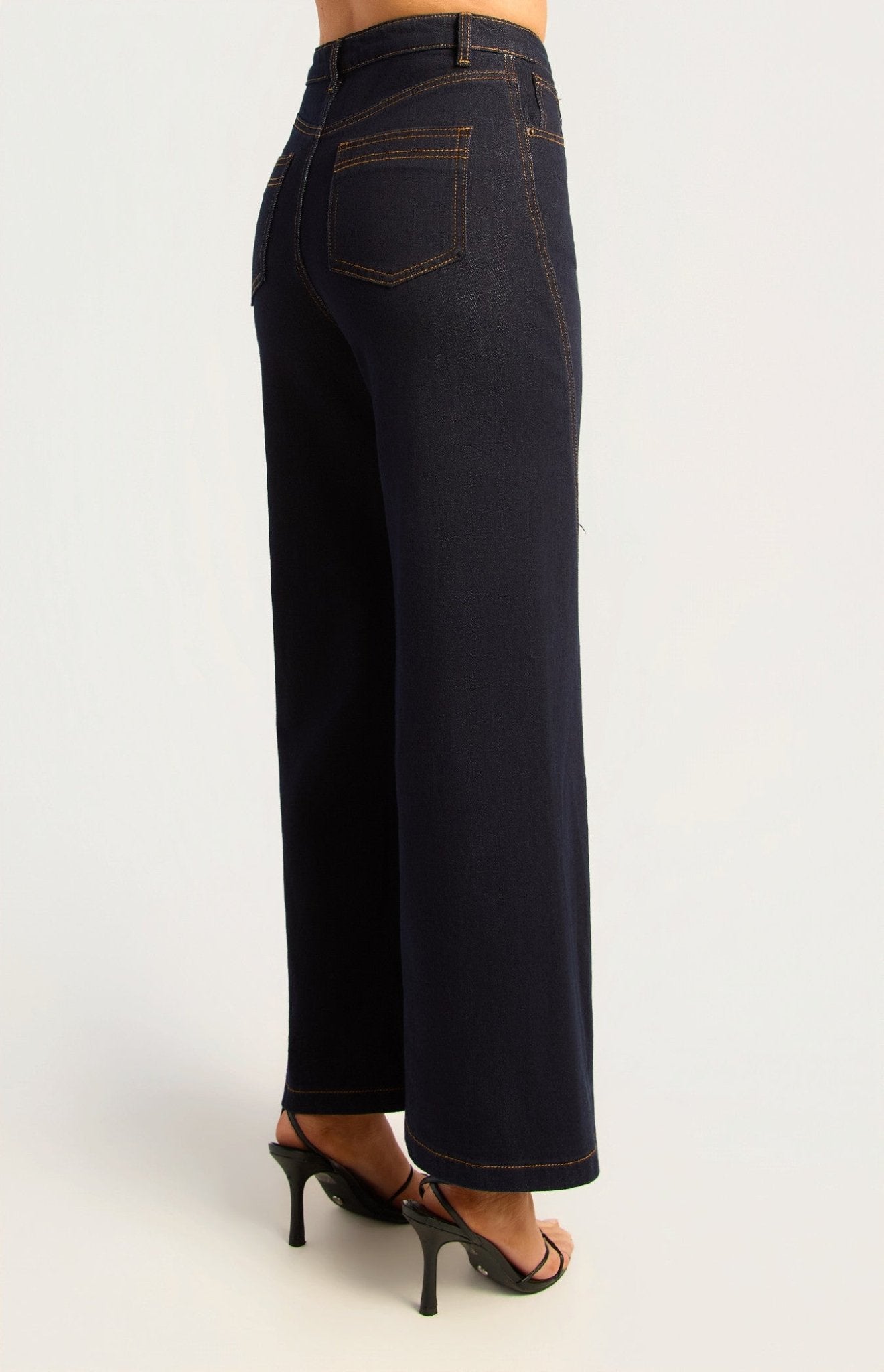 Dani Wide Leg Jeans - Dark Navy - Jeans | Style Struck