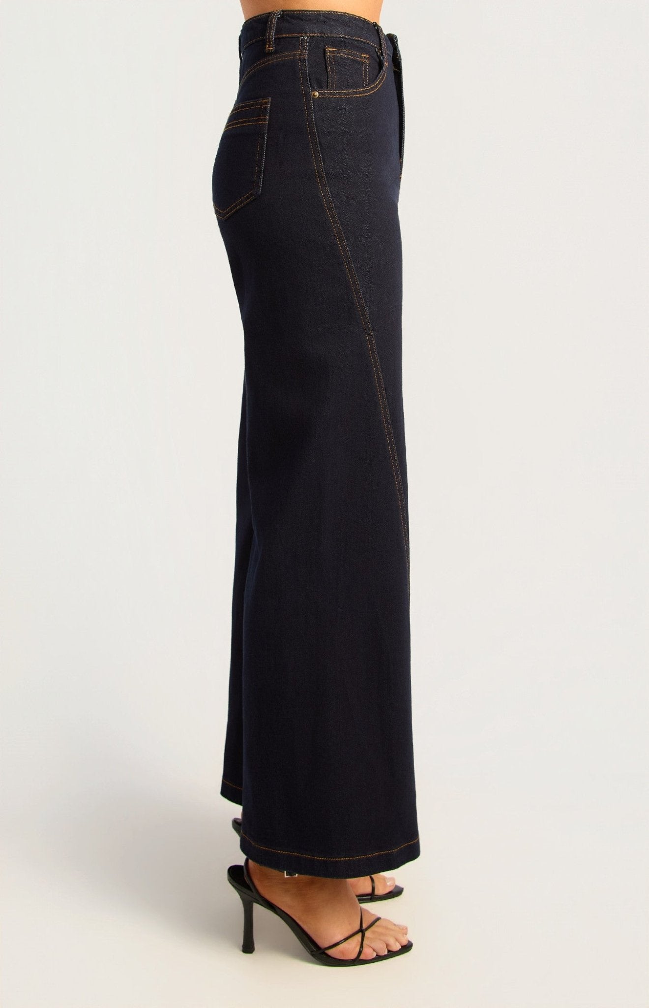 Dani Wide Leg Jeans - Dark Navy - Jeans | Style Struck