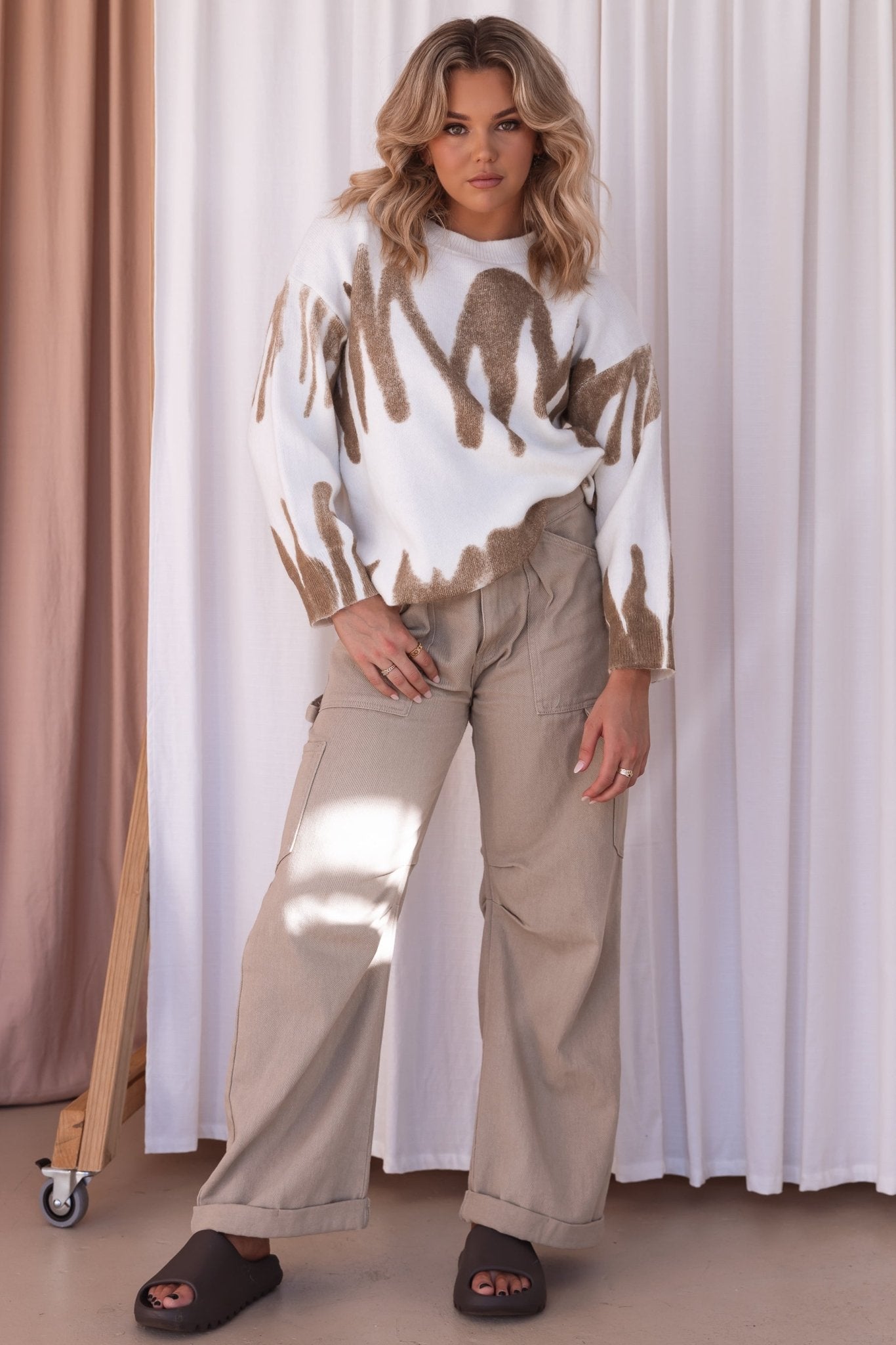 Saylor Knit Top - Mocha - Jumper | Style Struck