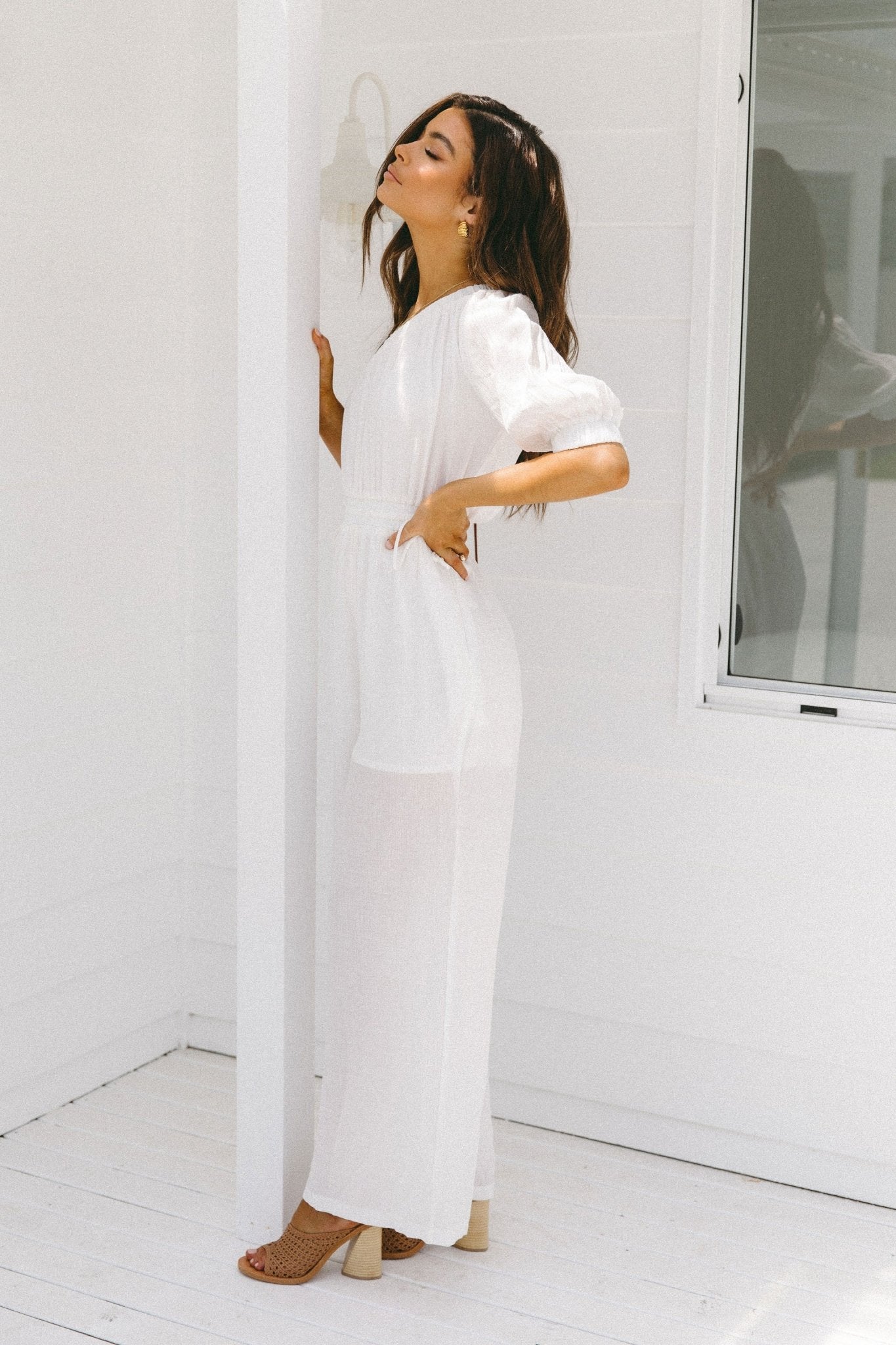 Santino Jumpsuit - White - Jumpsuit | Style Struck