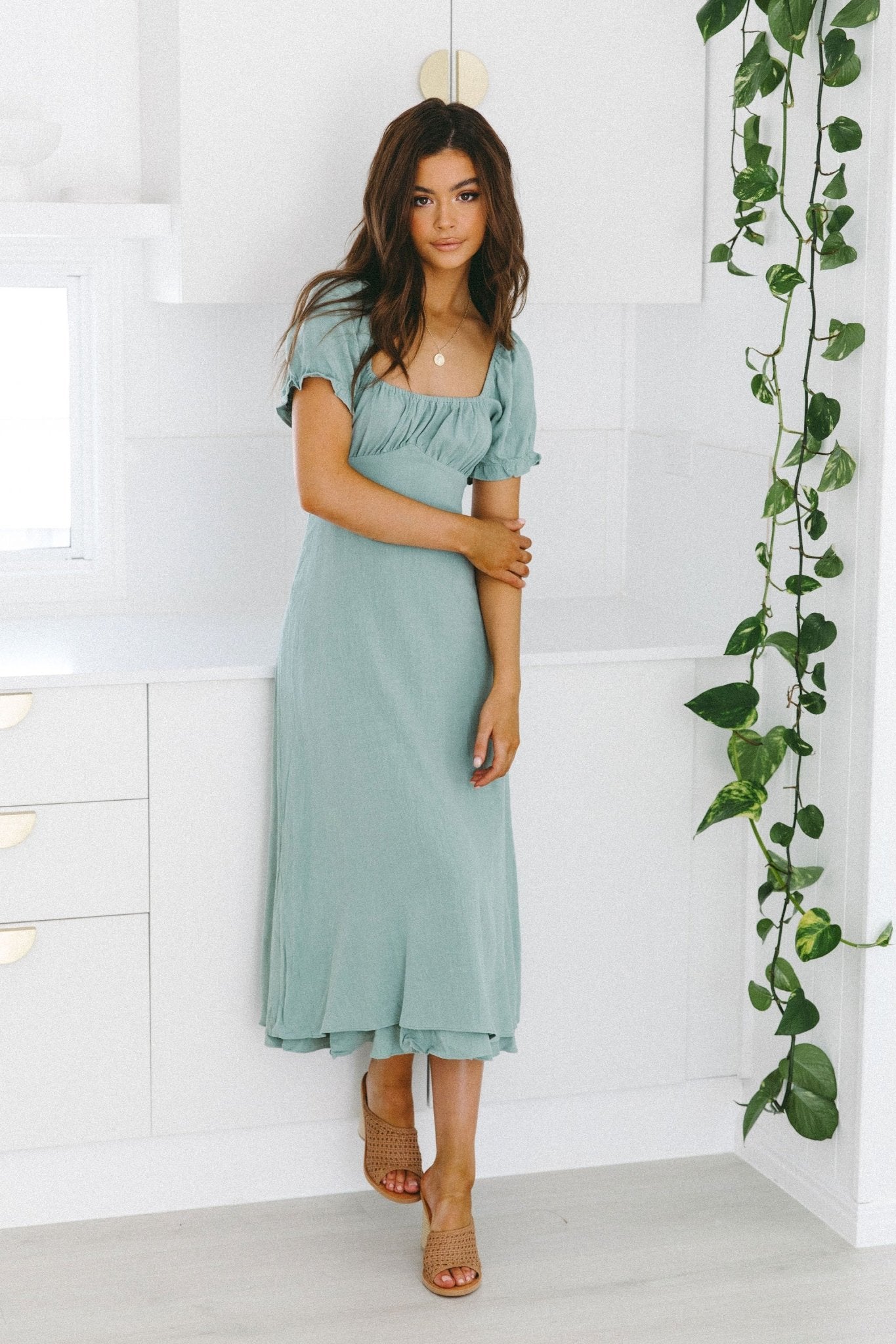 Taya Dress - Sage - Dresses | Style Struck