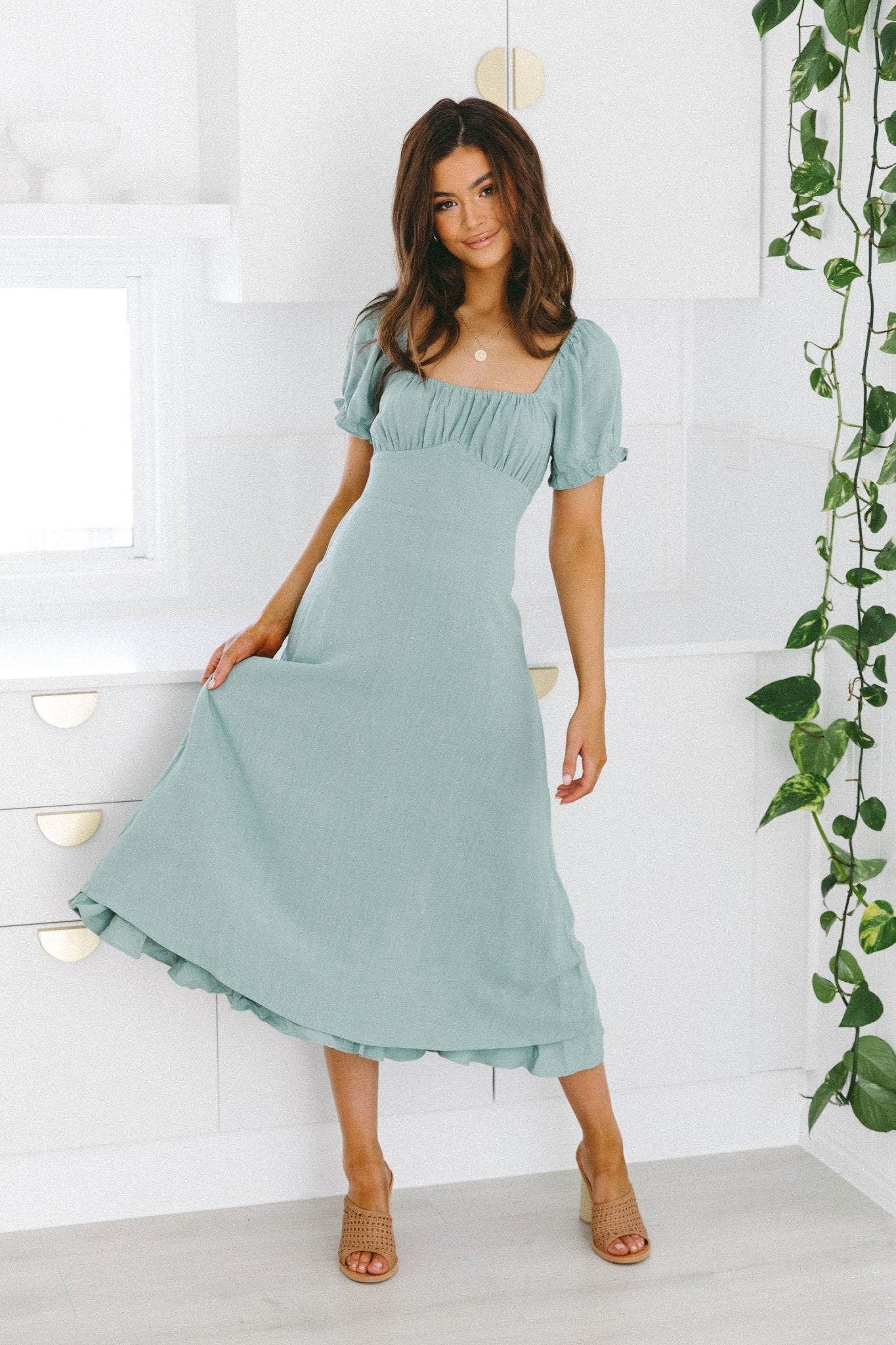 Taya Dress - Sage - Dresses | Style Struck